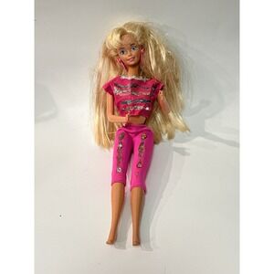 Vintage Blonde Barbie Paint 'N Dazzle Doll #10039 Mattel 1993 Original Clothes